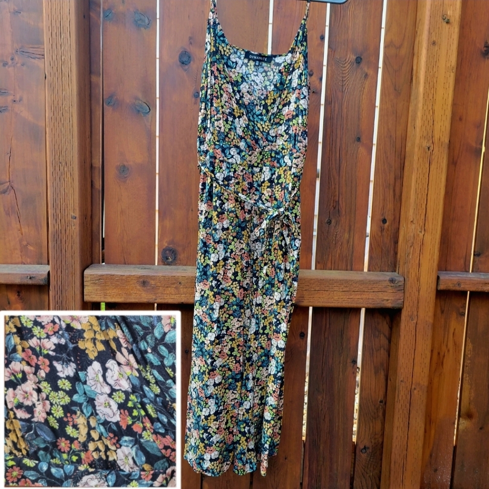 Dynamite floral midi wrap dress